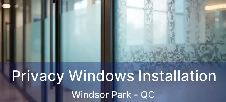  Privacy Windows Installation Windsor Park - QC
