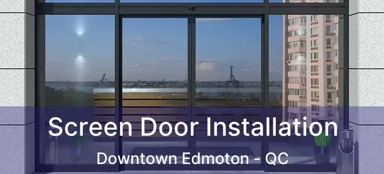  Screen Door Installation Downtown Edmoton - QC