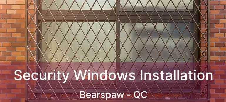  Security Windows Installation Bearspaw - QC