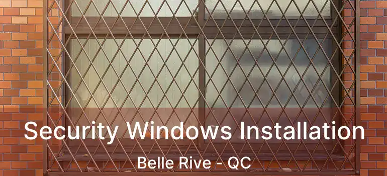  Security Windows Installation Belle Rive - QC