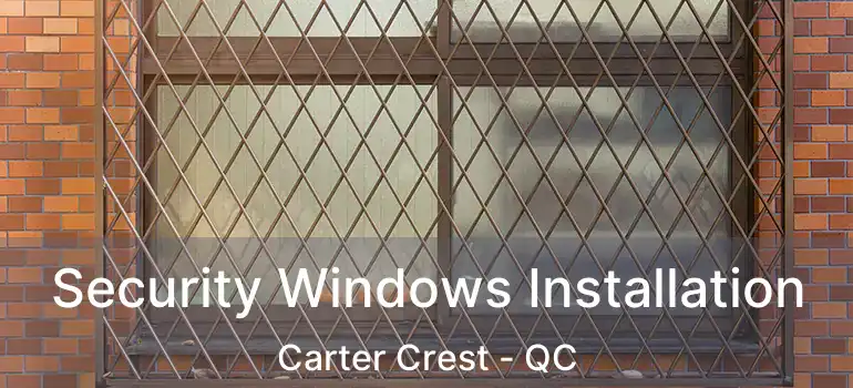 Security Windows Installation Carter Crest - QC