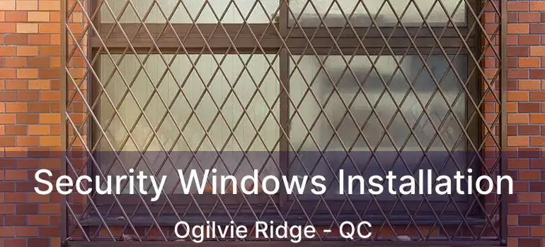  Security Windows Installation Ogilvie Ridge - QC