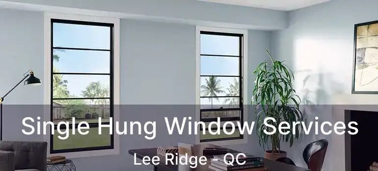  Single Hung Window Services Lee Ridge - QC