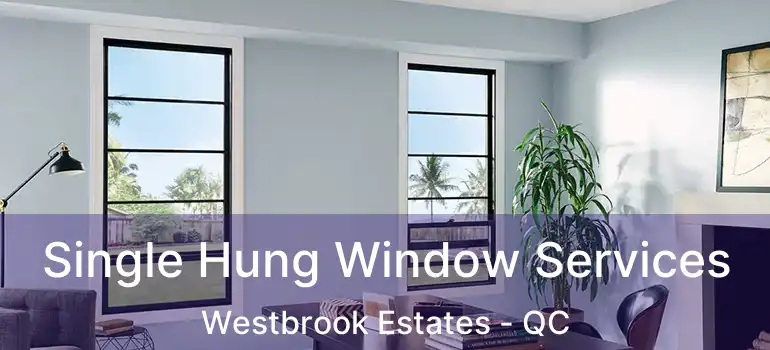  Single Hung Window Services Westbrook Estates - QC