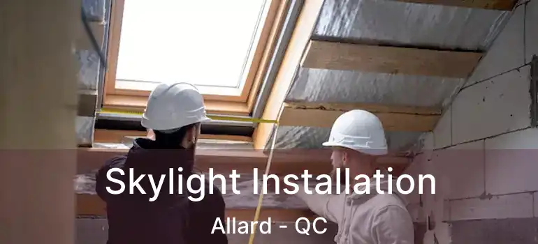  Skylight Installation Allard - QC