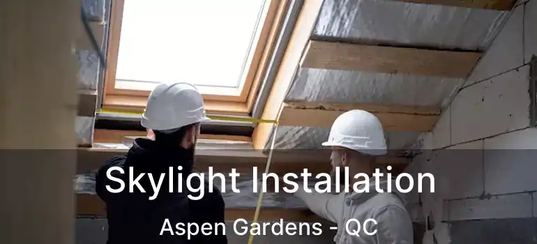  Skylight Installation Aspen Gardens - QC