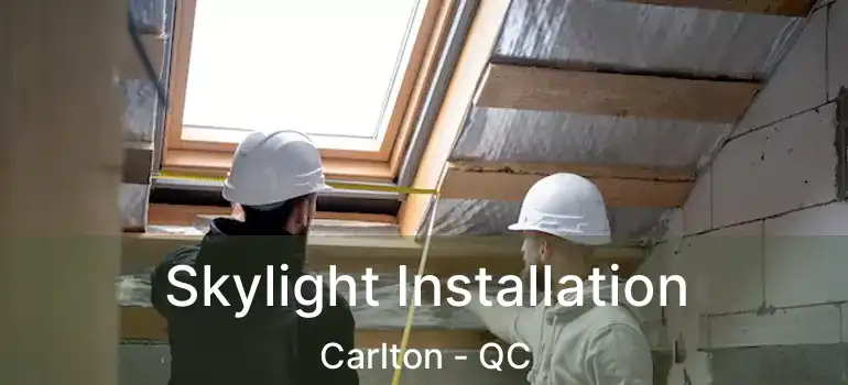  Skylight Installation Carlton - QC