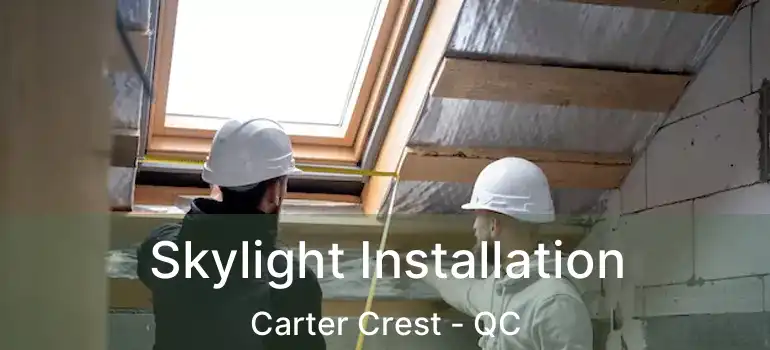  Skylight Installation Carter Crest - QC