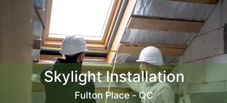 Skylight Installation Fulton Place - QC