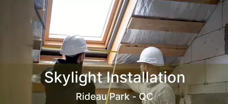  Skylight Installation Rideau Park - QC