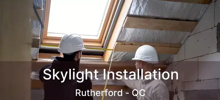  Skylight Installation Rutherford - QC