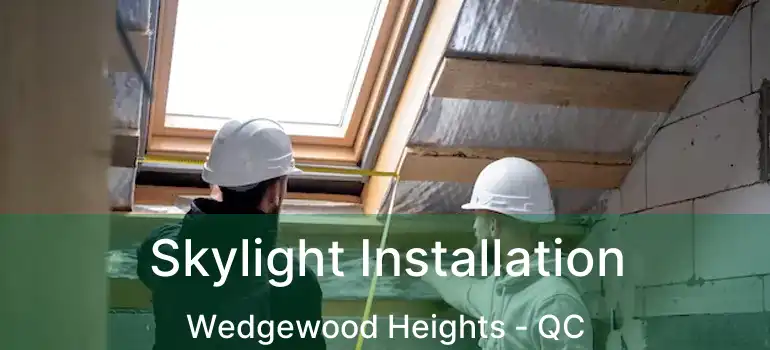  Skylight Installation Wedgewood Heights - QC