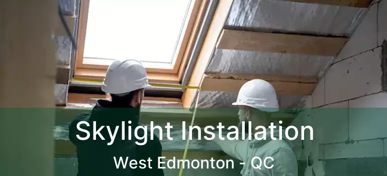  Skylight Installation West Edmonton - QC