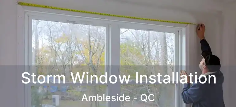  Storm Window Installation Ambleside - QC