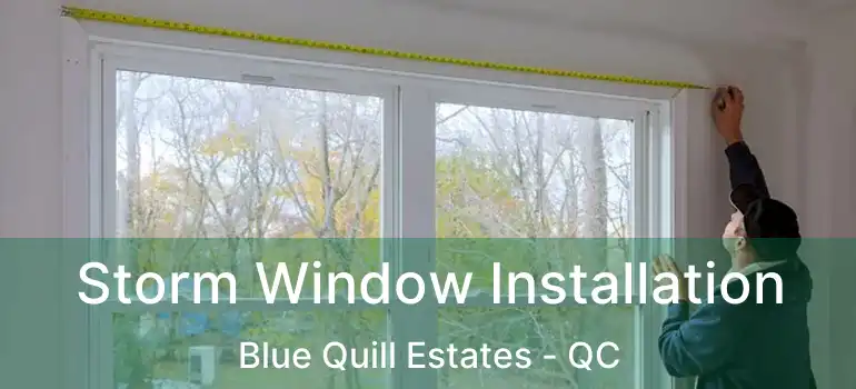  Storm Window Installation Blue Quill Estates - QC