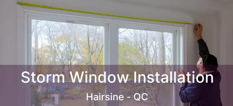  Storm Window Installation Hairsine - QC