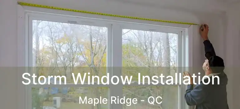  Storm Window Installation Maple Ridge - QC