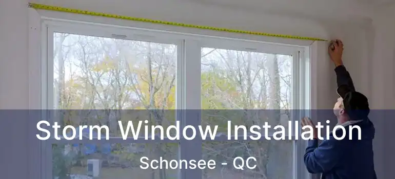  Storm Window Installation Schonsee - QC