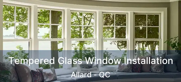  Tempered Glass Window Installation Allard - QC