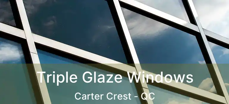  Triple Glaze Windows Carter Crest - QC