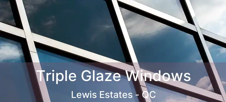  Triple Glaze Windows Lewis Estates - QC