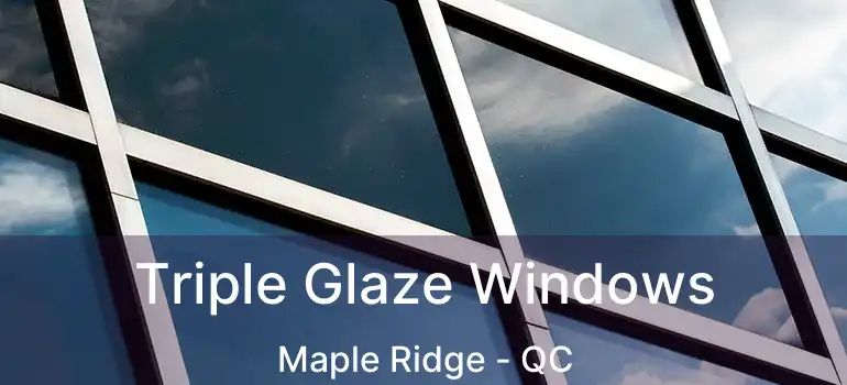  Triple Glaze Windows Maple Ridge - QC