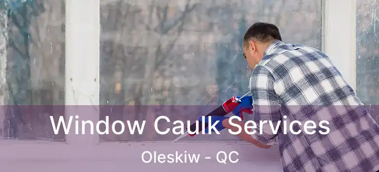  Window Caulk Services Oleskiw - QC