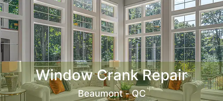  Window Crank Repair Beaumont - QC