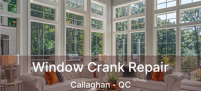  Window Crank Repair Callaghan - QC