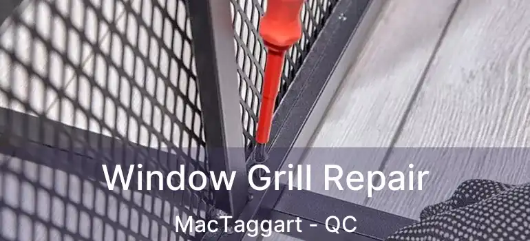  Window Grill Repair MacTaggart - QC