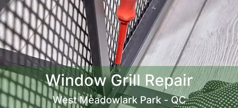  Window Grill Repair West Meadowlark Park - QC