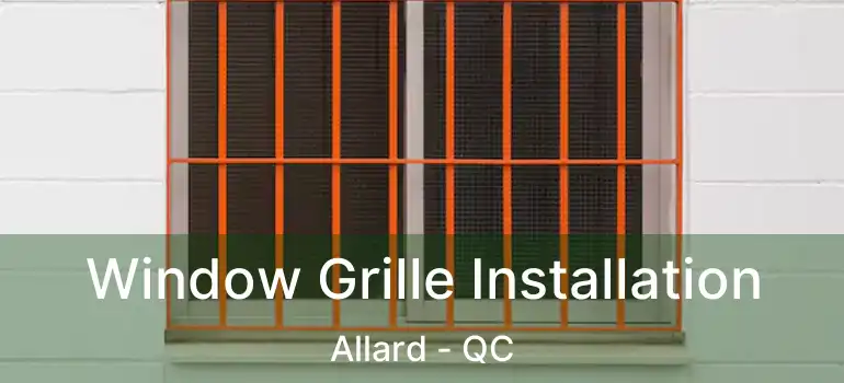  Window Grille Installation Allard - QC