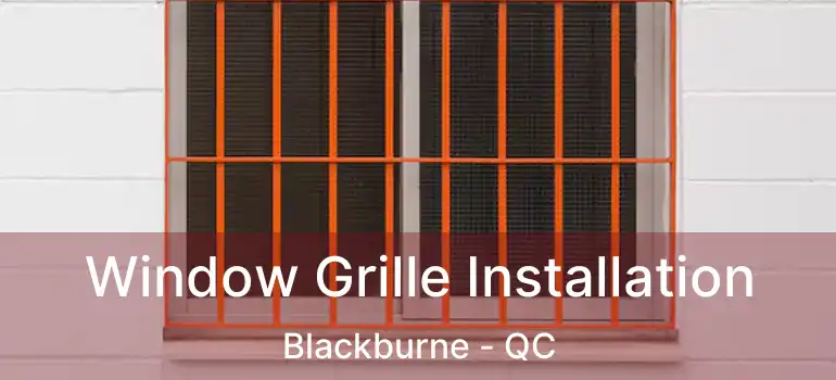  Window Grille Installation Blackburne - QC