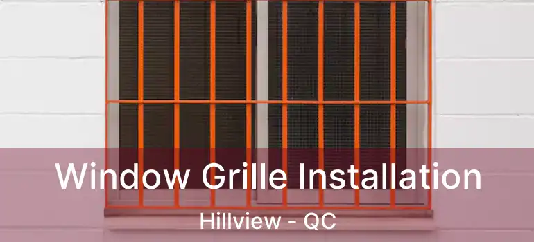  Window Grille Installation Hillview - QC
