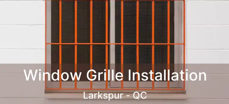  Window Grille Installation Larkspur - QC