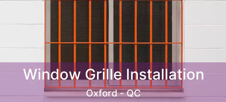  Window Grille Installation Oxford - QC