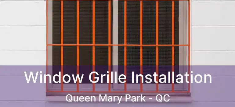  Window Grille Installation Queen Mary Park - QC