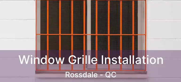  Window Grille Installation Rossdale - QC