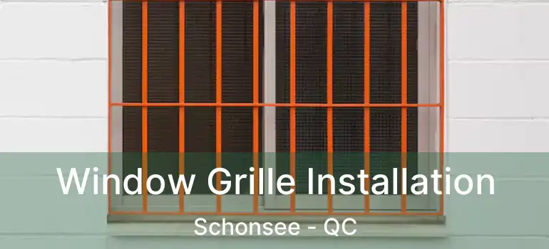  Window Grille Installation Schonsee - QC