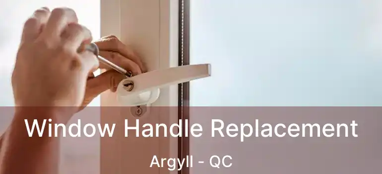  Window Handle Replacement Argyll - QC