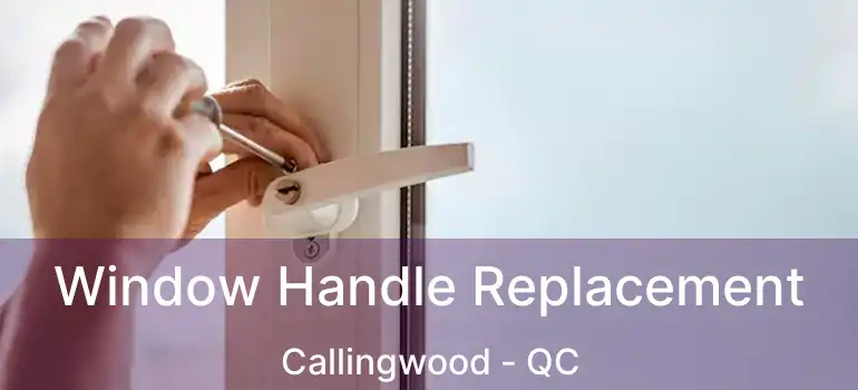  Window Handle Replacement Callingwood - QC
