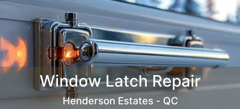  Window Latch Repair Henderson Estates - QC