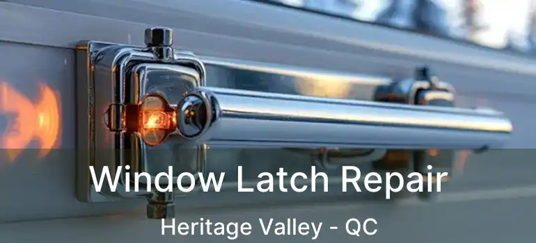  Window Latch Repair Heritage Valley - QC