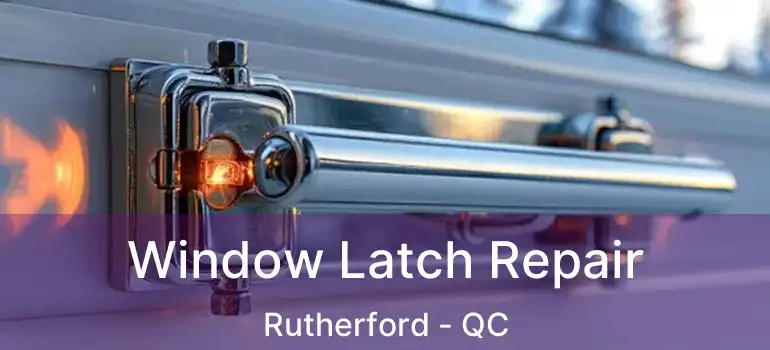 Window Latch Repair Rutherford - QC