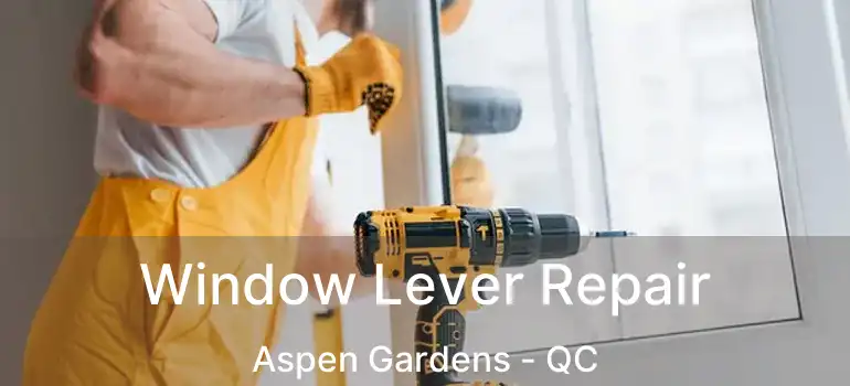  Window Lever Repair Aspen Gardens - QC
