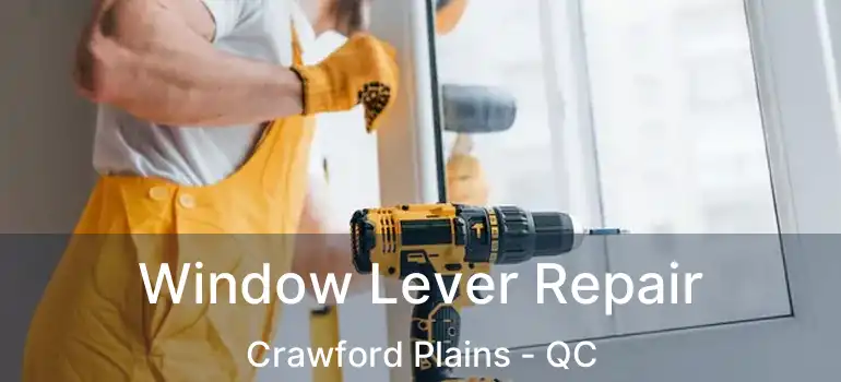  Window Lever Repair Crawford Plains - QC