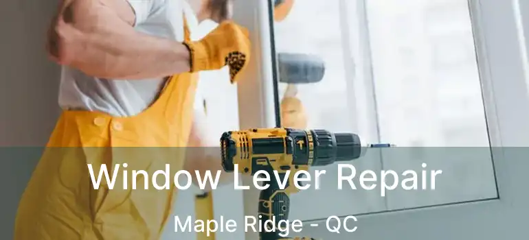  Window Lever Repair Maple Ridge - QC