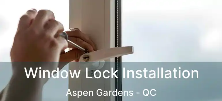 Window Lock Installation Aspen Gardens - QC