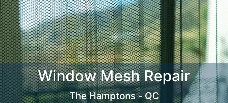  Window Mesh Repair The Hamptons - QC