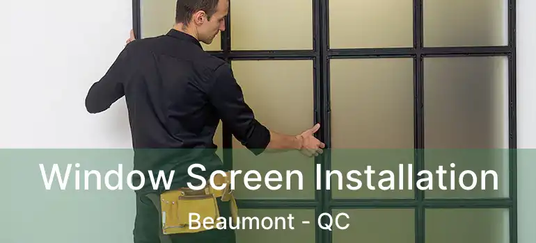  Window Screen Installation Beaumont - QC